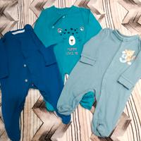 Set 3 tutine in cotone Tg. 1 mese 