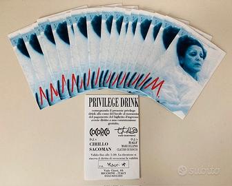 Biglietto flyer Cocoricò discoteca anni 90 disco