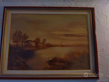 Quadro Uggeri Teresina 80x60 paesaggio al tramonto