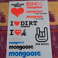Set adesivi sticker Bmx mongoose vintage completo