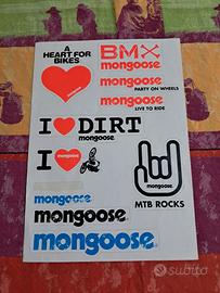 Set adesivi sticker Bmx mongoose vintage completo