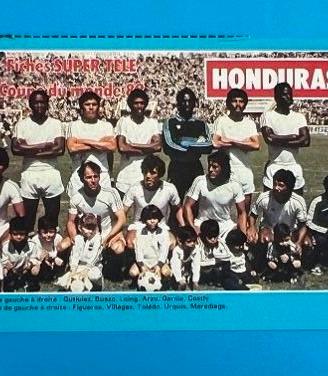 HONDURAS Squadra Espana 82 Scheda WORLD CUP 1982
