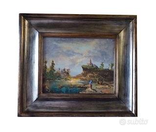 Scogliera dipinto olio su tavola