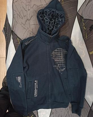 Felpa Blu con cappuccio removibile