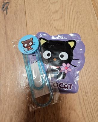 Serviette carta e segnalibro Sanrio gatto nero.