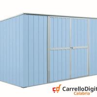 Casetta giardino in Acciaio 345x186cm azzurro