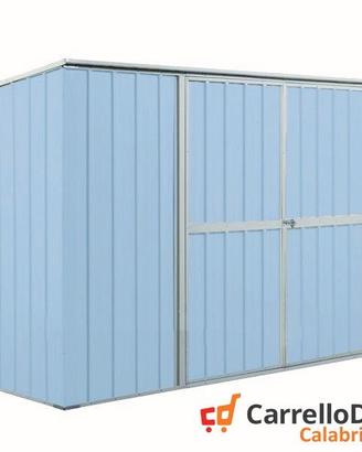 Casetta giardino in Acciaio 345x186cm azzurro