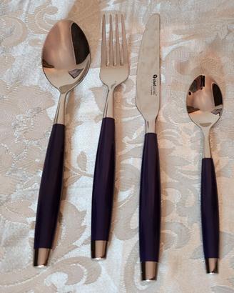 Tupperware - Set 4x posate viola - posto tavola
