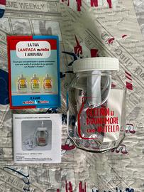 Lampada Vetro Vasetto Nutella Ferrero Luce Rossa