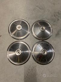 Kit 4 Coppe Cromate Per Ruote Fiat 500 L Epoca.