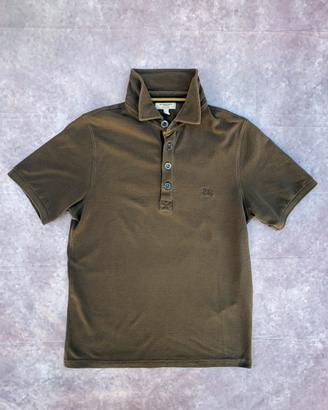 Polo Burberry Grigio S Slim Fit Elegante