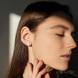 Orecchini in agata bianca, pientra naturale