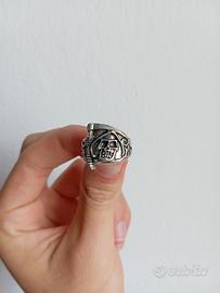 anello con teschio e falce punk opium emo