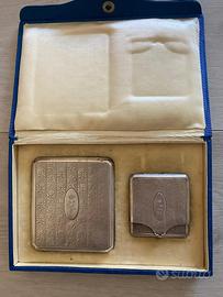 Portasigarette e fiammiferi in Argento