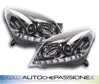 Coppia fanali anteriori neri per OPEL ASTRA H GTC 