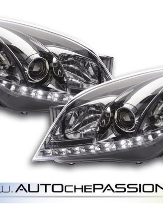 Coppia fanali anteriori neri per OPEL ASTRA H GTC 