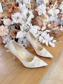 Scarpe con tacco in pizzo - Nuove, mai indossate