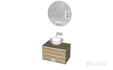 Mobile bagno con specchio retroilluminato