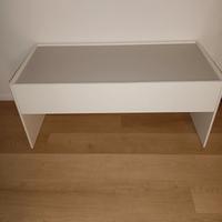 Tavolo gioco con vano contenitore, bianco/grigio. 