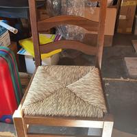 Set 5 sedie impagliate