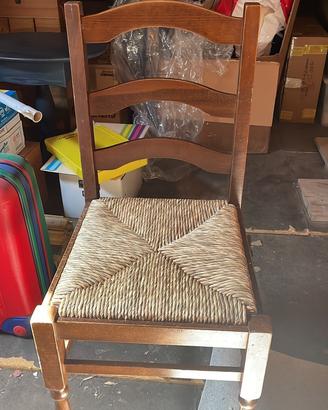 Set 5 sedie impagliate