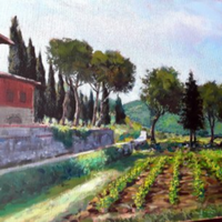 Dipinto dal vero .olio su tela 50x70