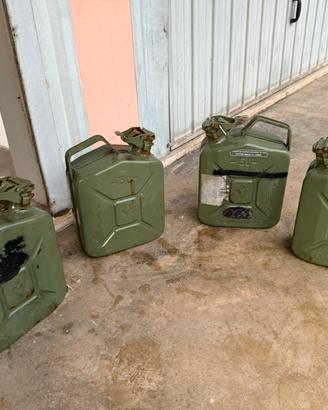 4 Taniche militare benzina diesel da 5 litri