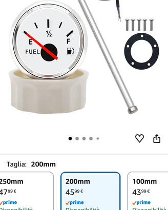 Sensore Livello Carburante standard 200 mm