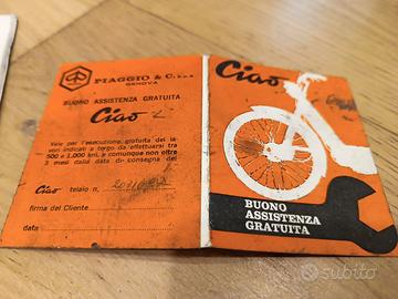 Uso manutenzione ciao piaggio e buono assistenza