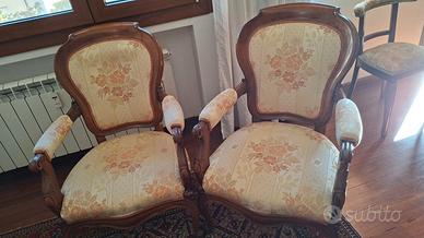 coppia di poltroncine da salotto