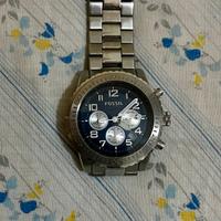 Fossil cronografo uomo acciaio quadrante blu