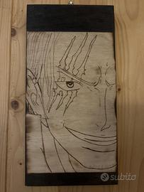 Quadretti pirografati a mano