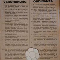 Manifesto originale Ordinanza Kesselring 09/1943