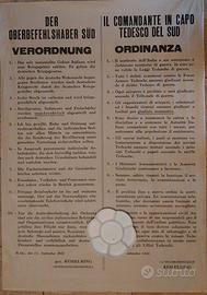 Manifesto originale Ordinanza Kesselring 09/1943