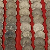 Lotto da 10 monete da 500 lire in argento
