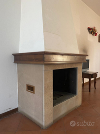 Caminetto nuovo interno ghisa e refrattario