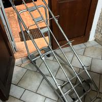 Carrello espositore frutta con ruote zincato