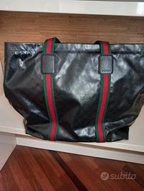 borsa tote nera gucci  Sherry line