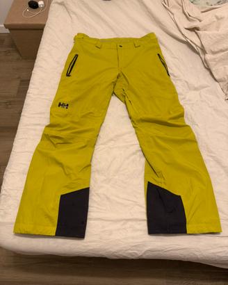 Pantaloni sci Helly Hansen green-lemon tg. L