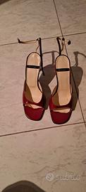 sandali ETRO color rosso laccati 