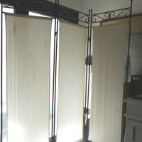 Paravento separe ferro 3 ante tessuto da ripulire