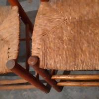 Coppia Sedie legno impagliate vintage  €25 coppia