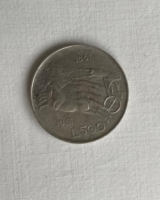 Moneta in argento 500 lire