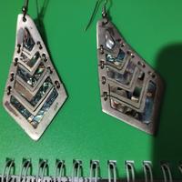 orecchini vintage alpaca e abbalone mexico