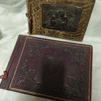 2 album foto vintage cuoio