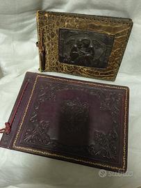 2 album foto vintage cuoio