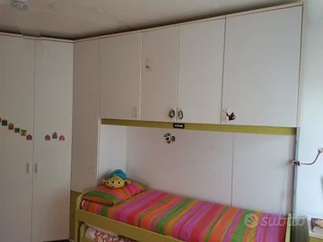 Cameretta  doppio letto con ponte e cabina armadio