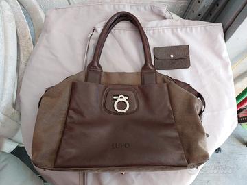 Borsa Lupo Barcellona vera pelle e camoscio vintag