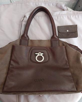Borsa Lupo Barcellona vera pelle e camoscio vintag