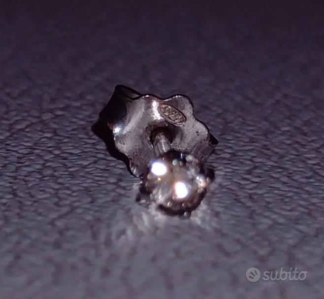 SINGULARU Orecchino Singolo Mini Tulum - Conchiglia Bohémien In Argento 925 Placcato Oro 18kt, Con Zirconi, 8x8,9mm